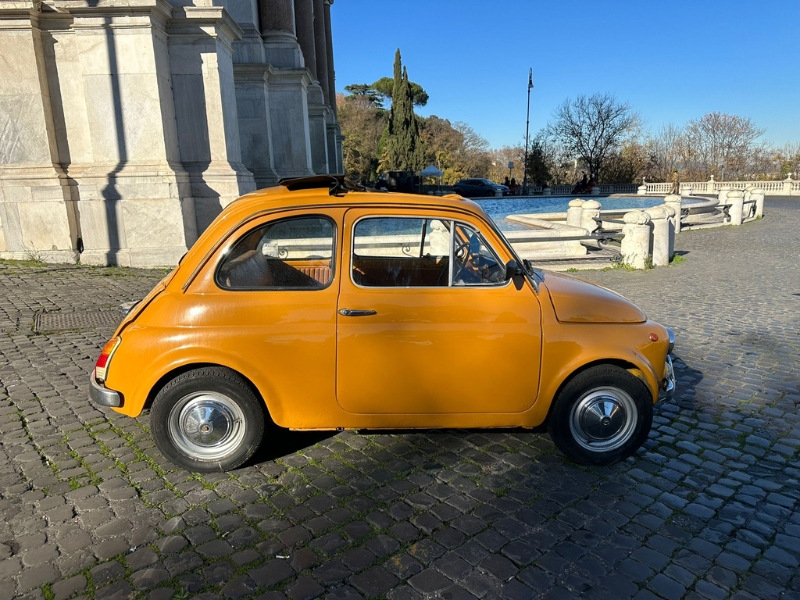 rome in vintage fiat 500 tours